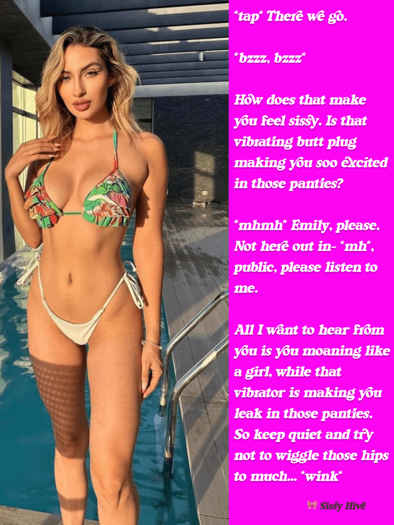 Sissy Public Caption