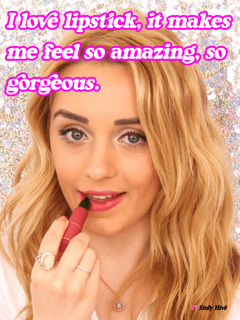 Sissy Lipstick Caption