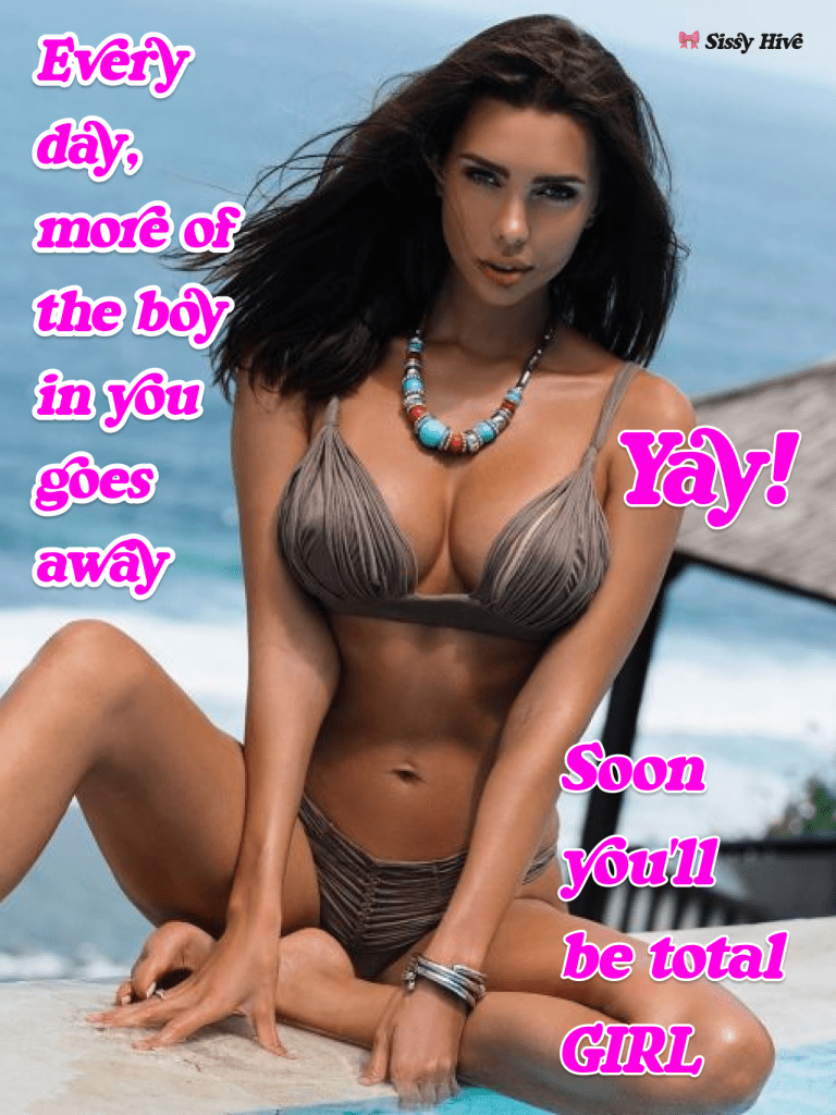 Sissy Swimsuit Caption
