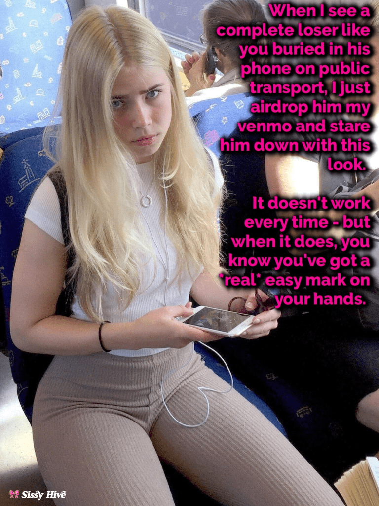 Sissy Public Caption