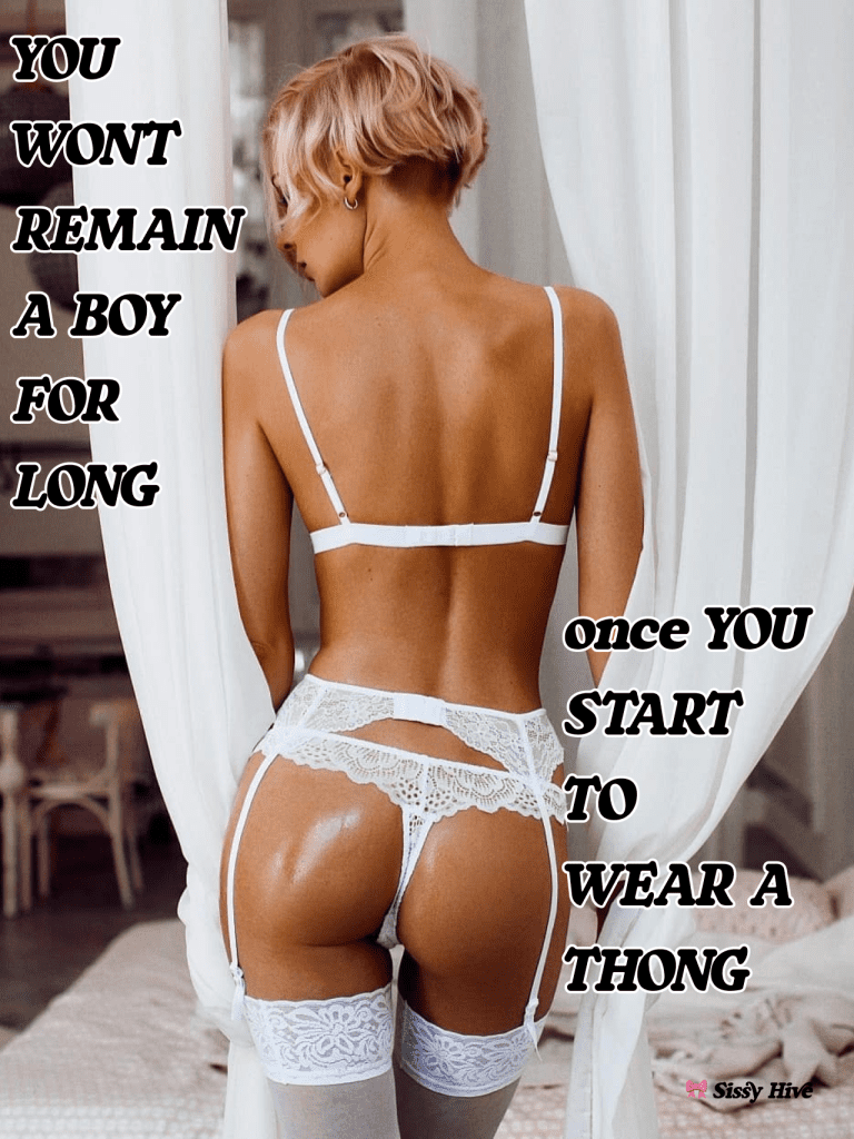 Sissy Thong Captions