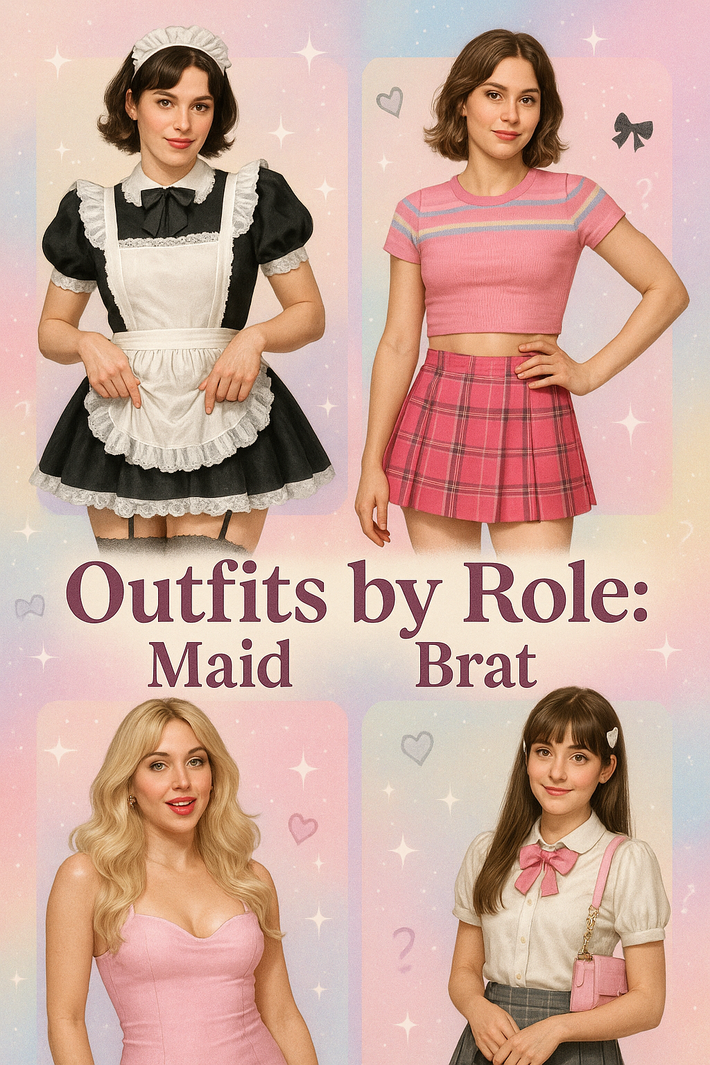 Outfits by Role: Maid, Brat, Bimbo, Schoolgirl, etc.​
