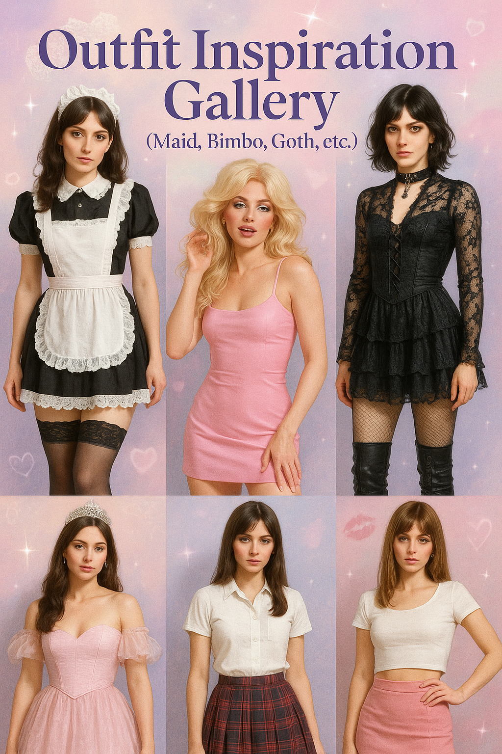 Outfit Inspiration Gallery (Maid, Bimbo, Goth, etc.)