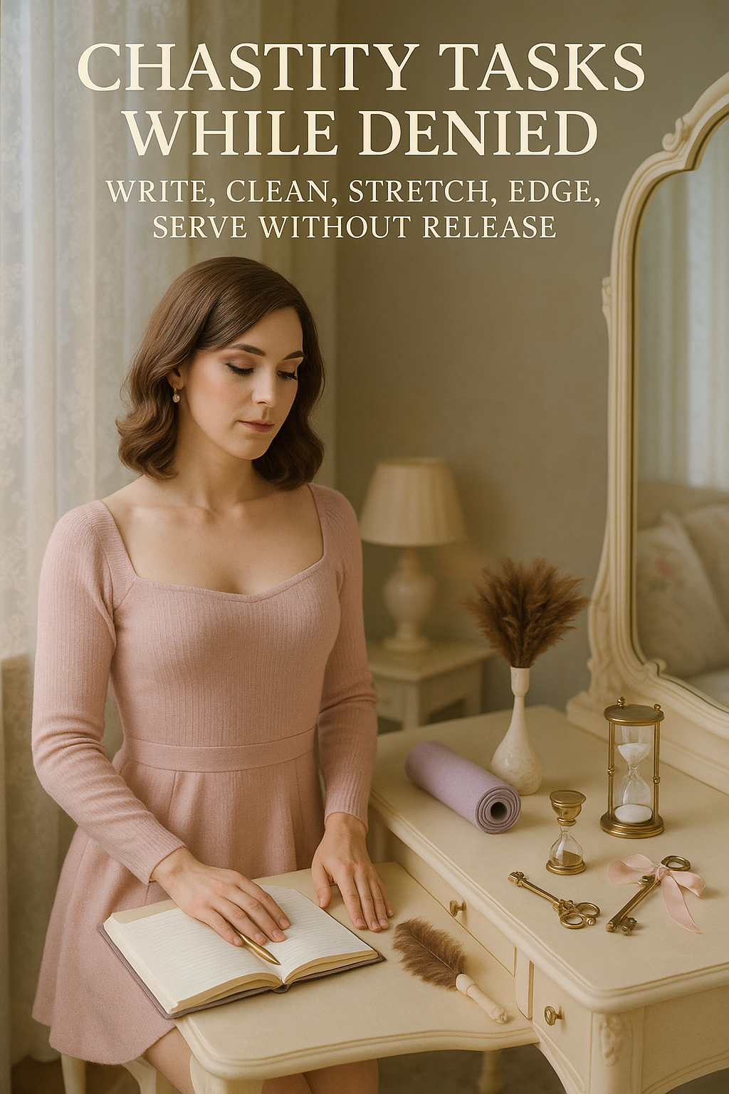 Chastity Tasks While Denied – Write, clean, stretch, edge, serve without release​