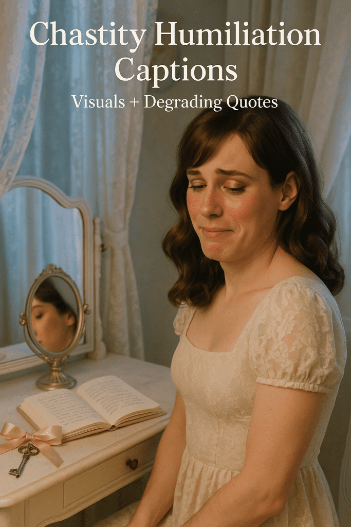 Chastity Humiliation Captions – Visuals + degrading quotes