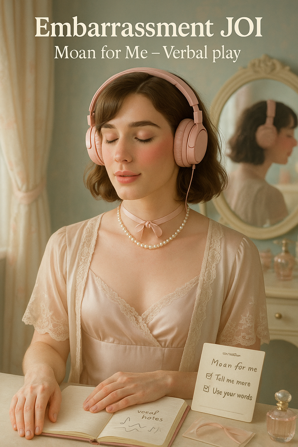 Embarrassment JOI: Moan for Me – Verbal play, moaning practice, exposure tasks​