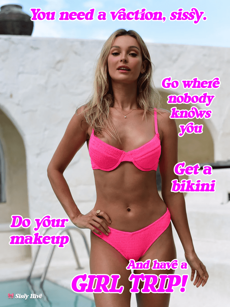 Sissy Bikini Captions 9