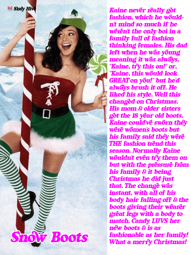 Sissy Christmas Captions 7