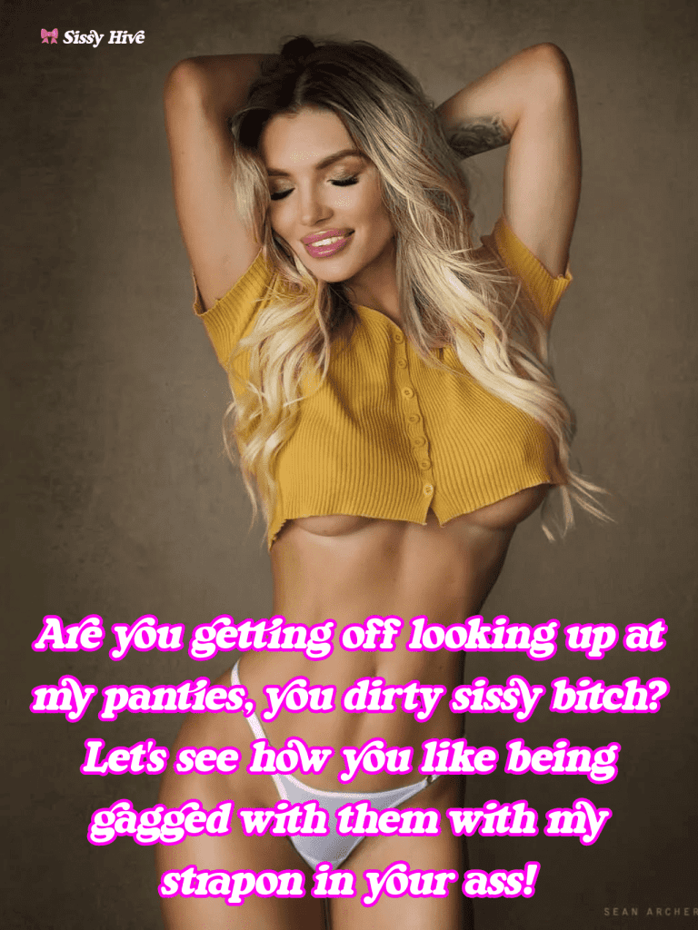 Sissy Strapon Caption 7