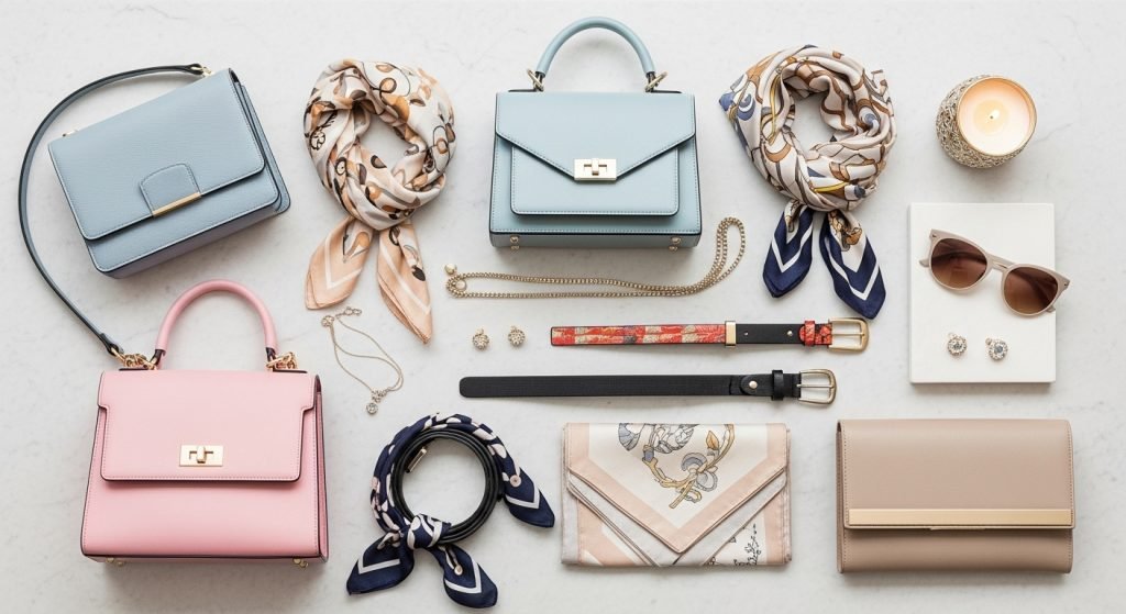 Handbags, Scarves, and Belts