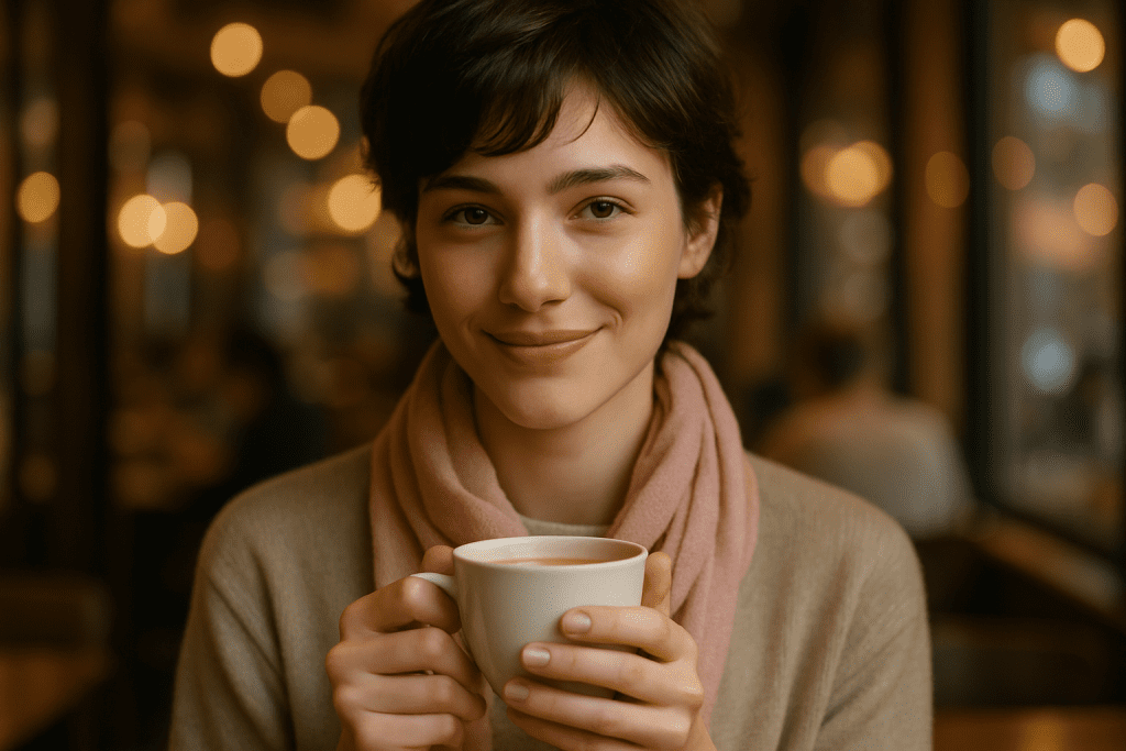 Flirt with a stranger in subtle femme energy