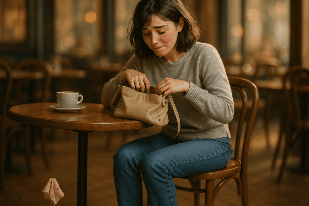 “Accidentally” drop panties from your bag in a public space