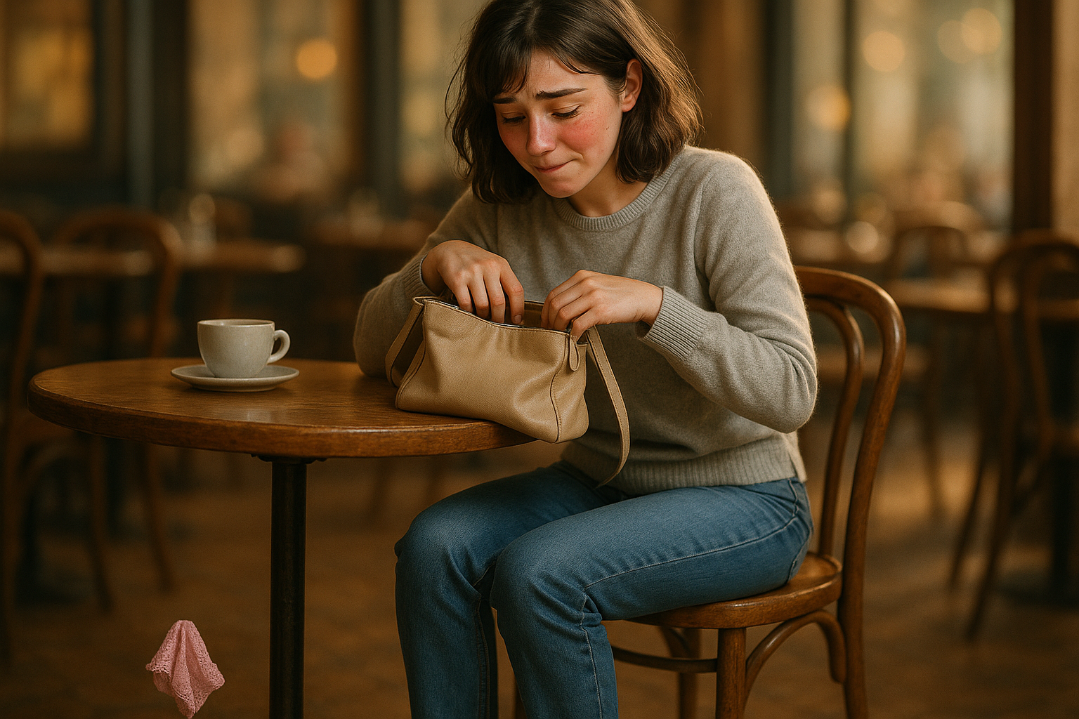 “Accidentally” drop panties from your bag in a public space