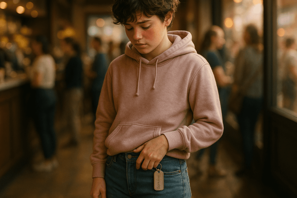 Place a tracking tag labeled “Property” on your belt