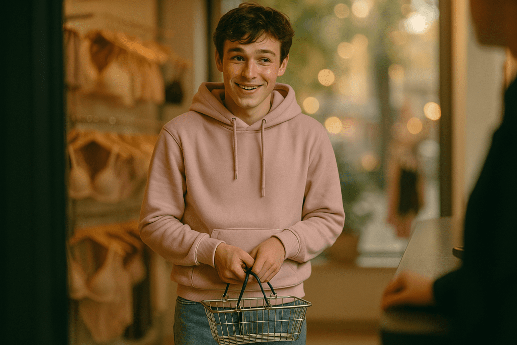 Ask where the women’s lingerie section is and pretend it’s for you