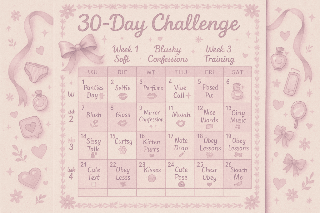 30-Day Public Sissy Challenge Calendar