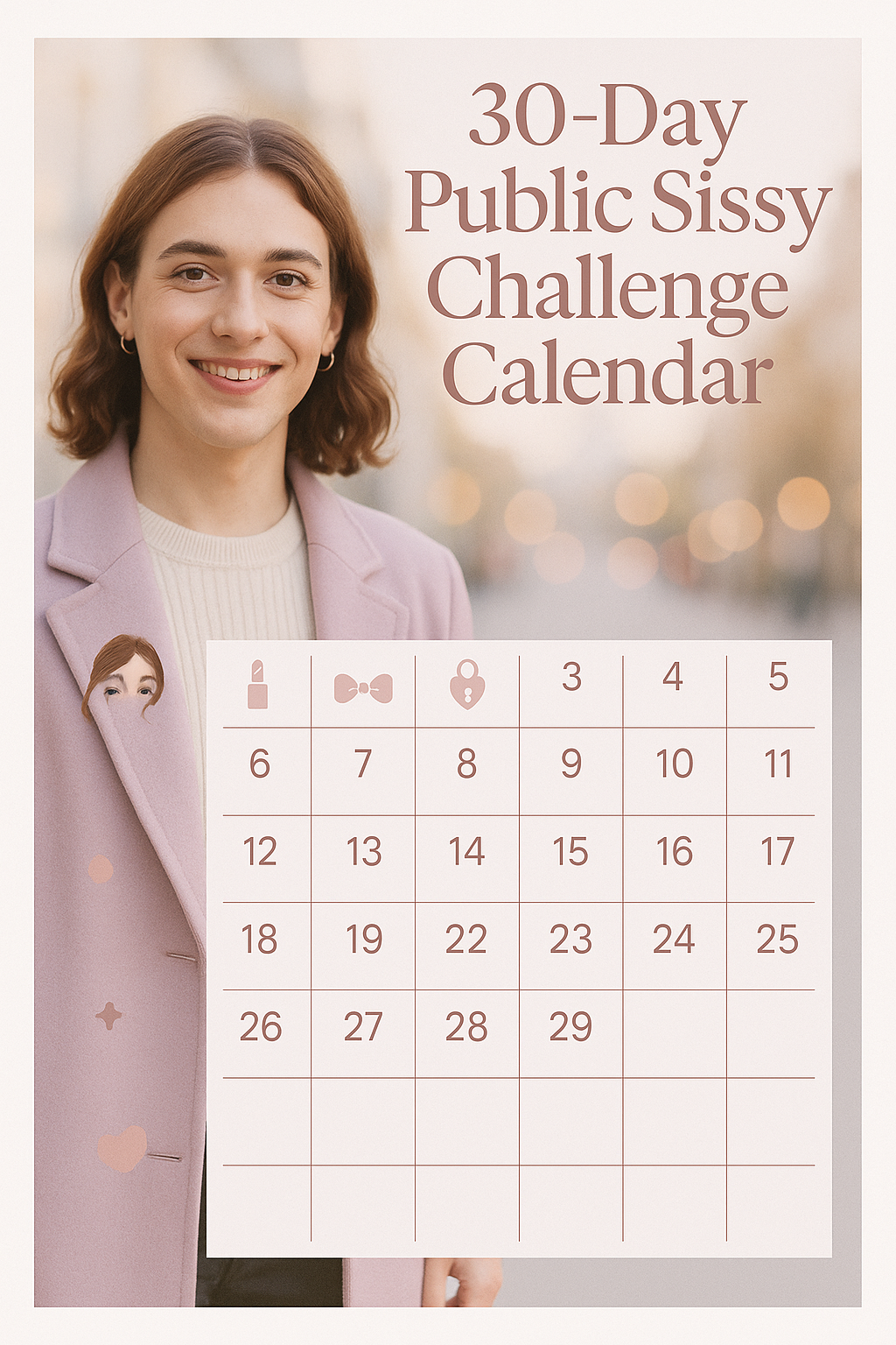 30-Day Public Sissy Challenge Calendar