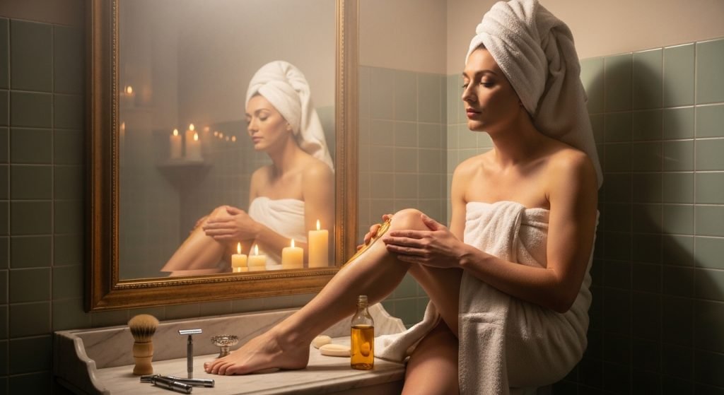Morning Beauty Routine (Shaving, Skincare, Perfume) - Prepping the Skin: Warm Water & Oils