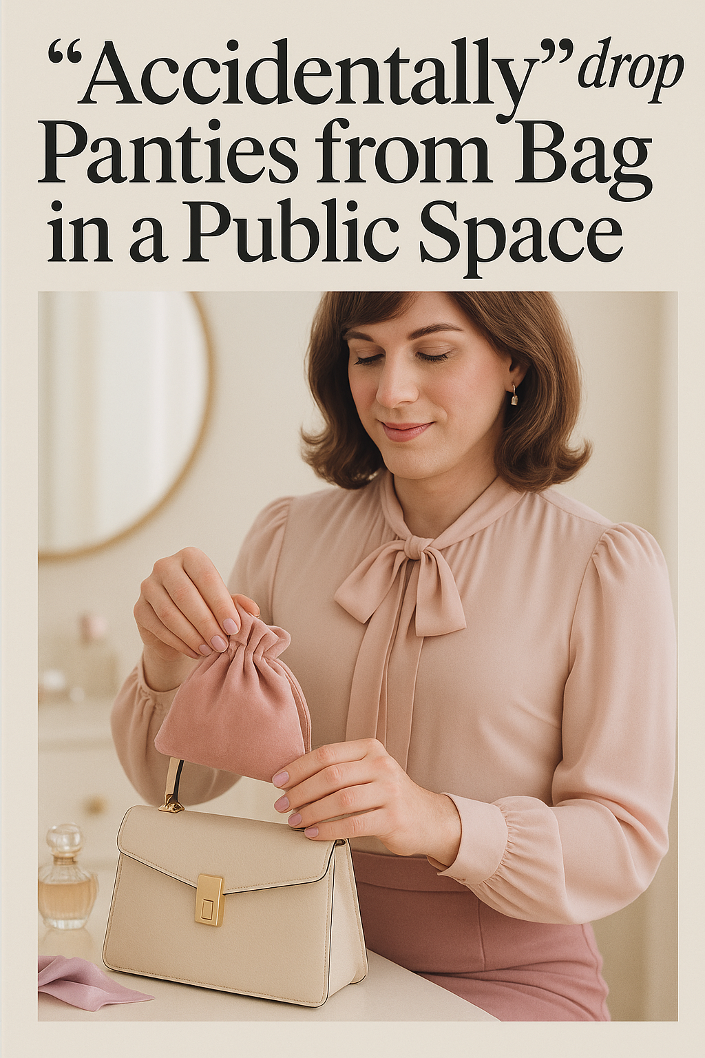 “Accidentally” Drop Panties from Your Bag in a Public Space