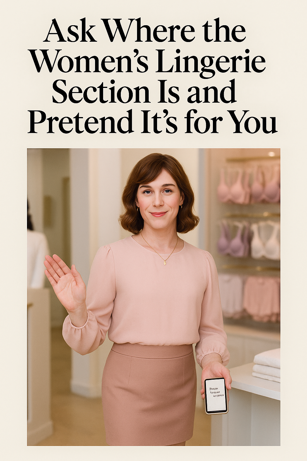 Ask Where the Women’s Lingerie Section Is and Pretend It’s for You