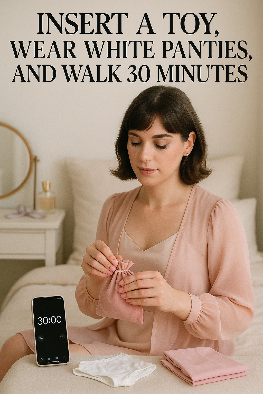 Insert a Toy, Wear White Panties, and Walk 30 Minutes
