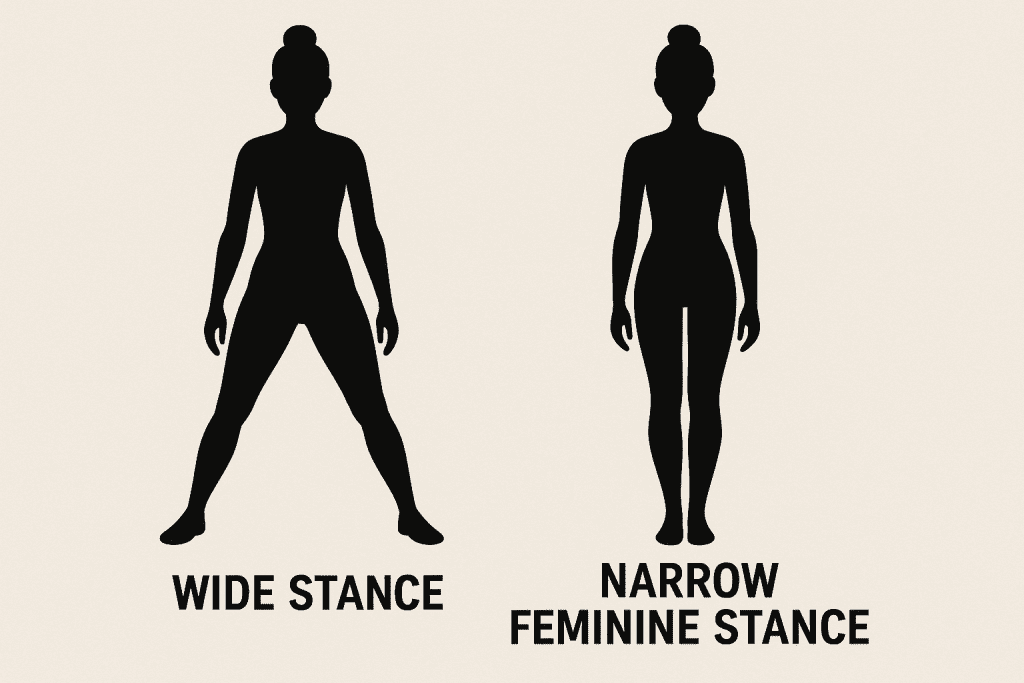 How to Walk Like a Feminine Girl - feminine walk vs masculine walk, crossdresser feminine gait, narrow stance tips