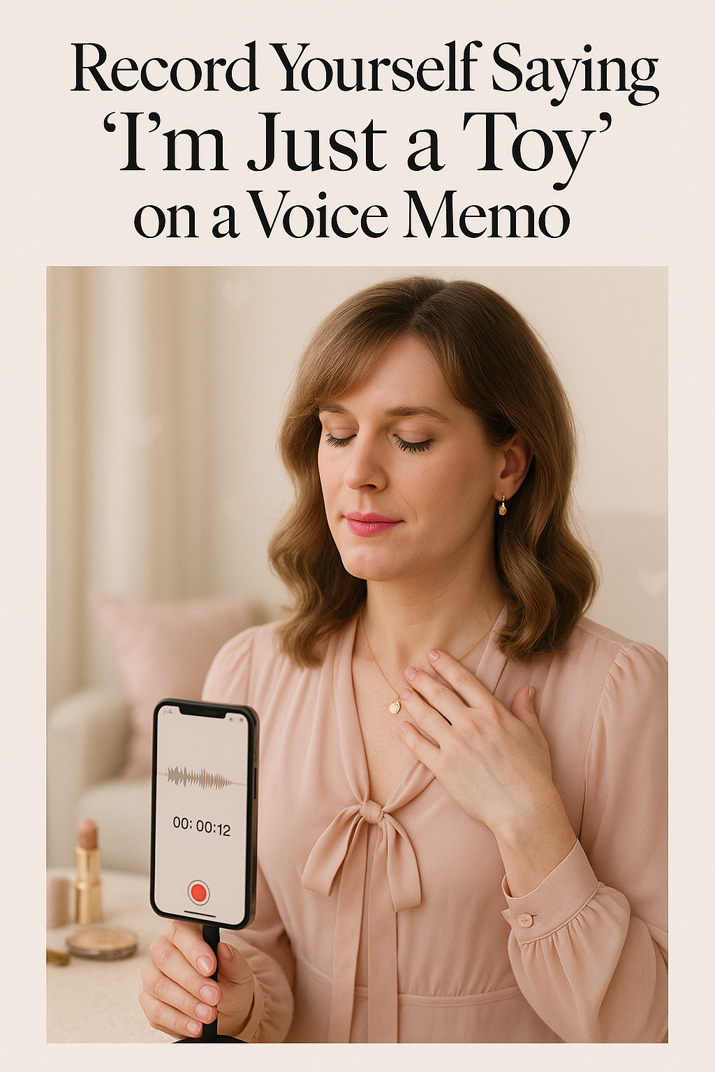 Record Yourself Saying “I’m Just a Toy” on a Voice Memo