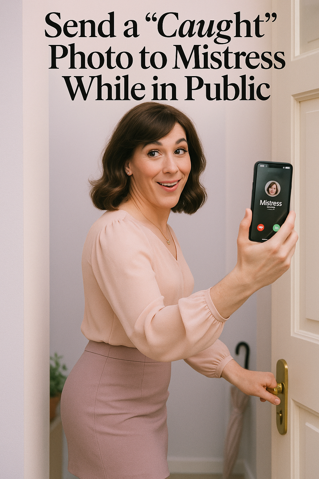 Send a “Caught” Photo to Mistress While in Public
