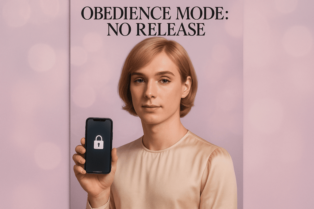 Set Phone Lock Screen: “This Sissy Is Not Allowed to Cum”