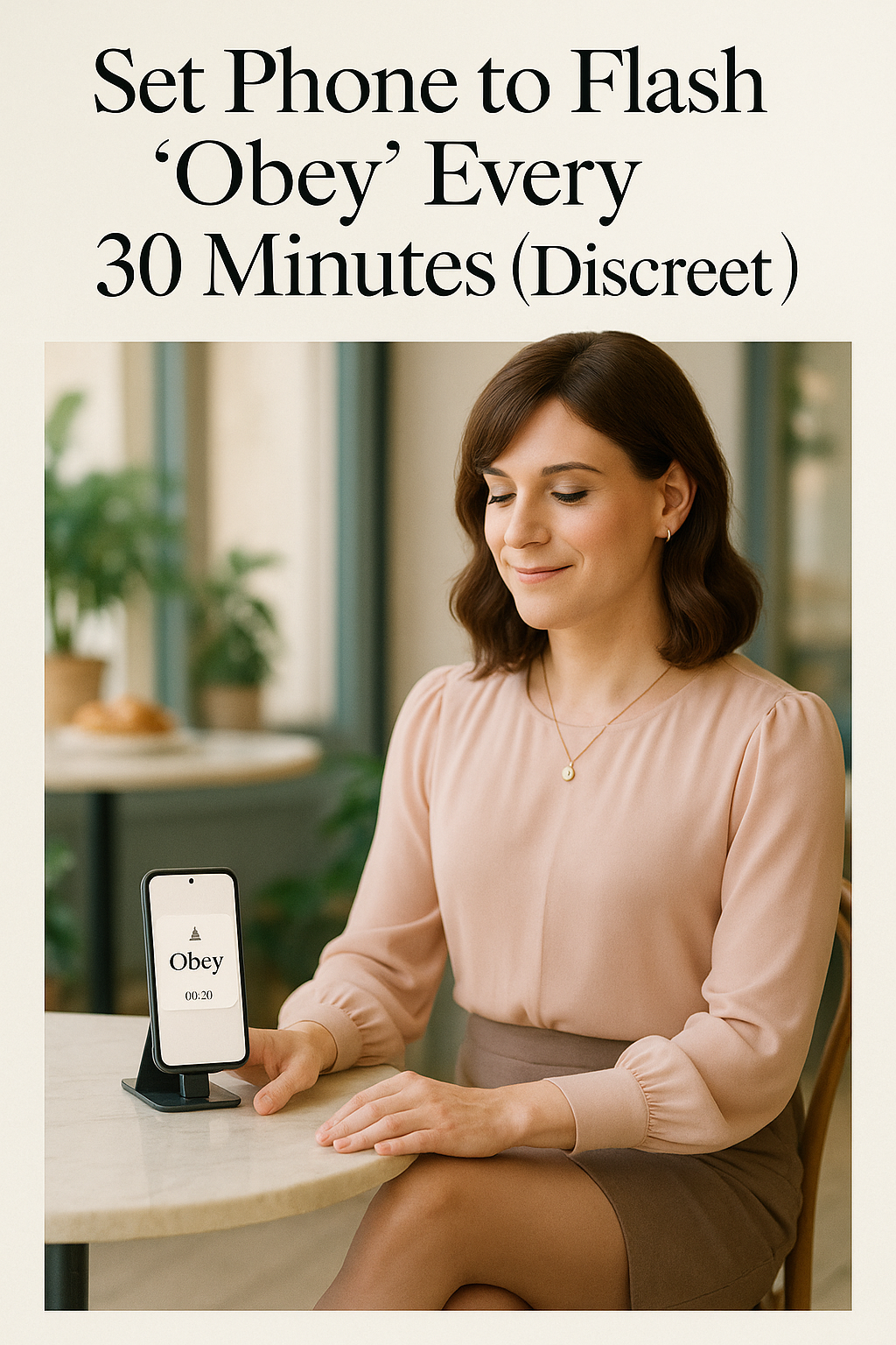 Set Phone to Flash “Obey” Every 30 Minutes