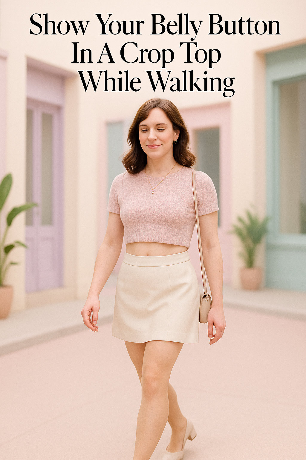 Show Your Belly Button in a Crop Top While Walking