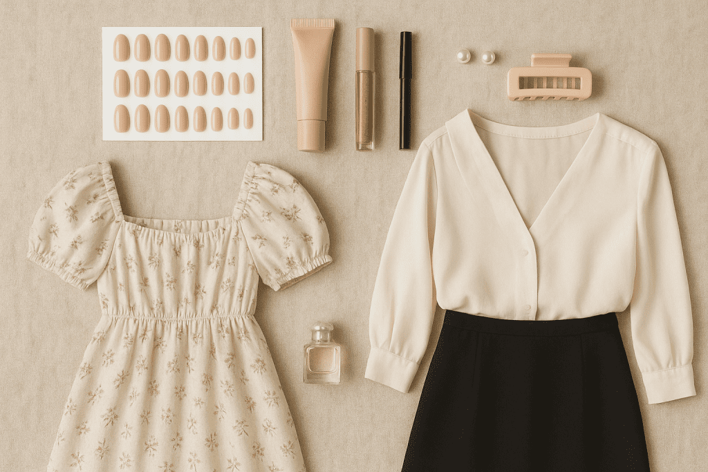 feminization-wardrobe-gear-flatlay-starter-kit