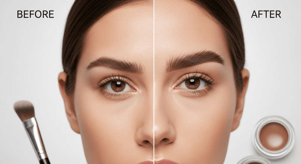 Overplucked or Misaligned Brows