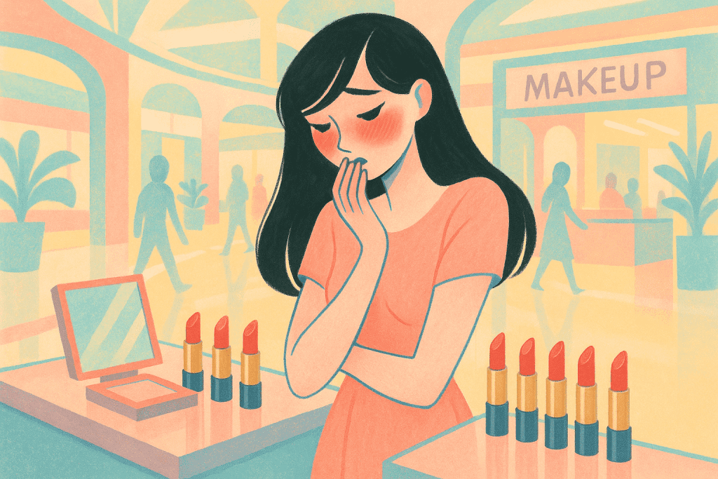 Sissy dollification through makeup ritual at vanity