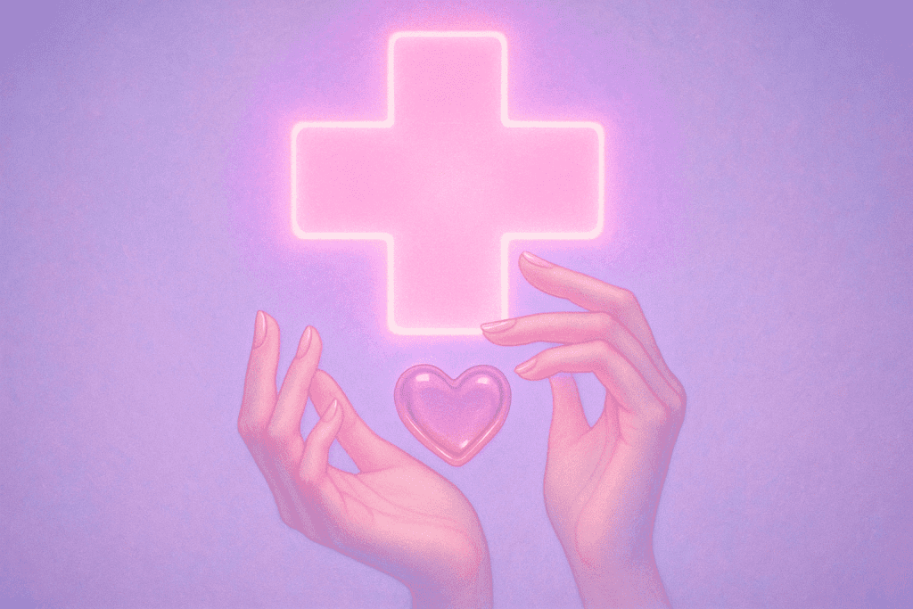 Orchiectomy and gender confirmation surgery concept illustration.