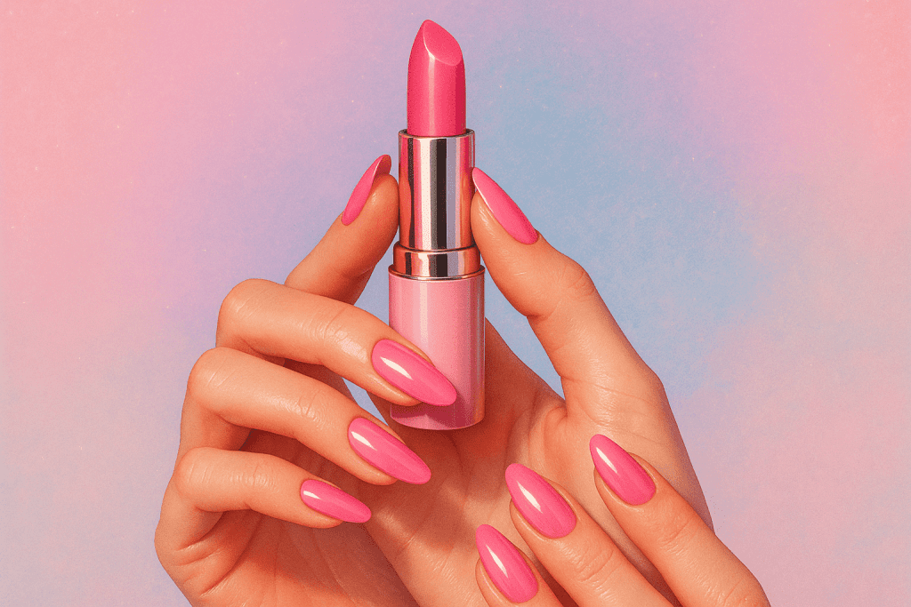 Well-manicured feminine hands with glossy nails