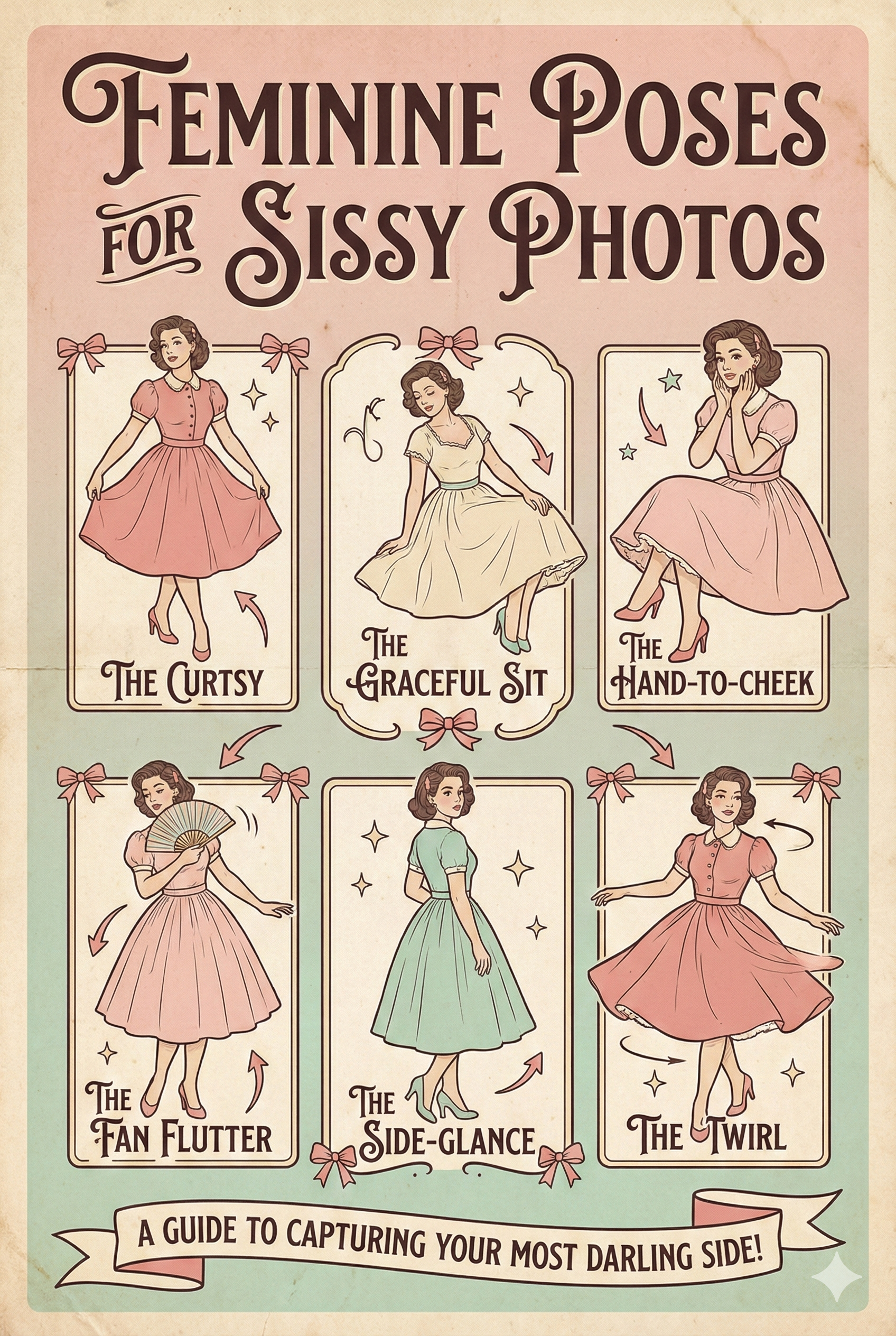 Feminine Poses for Sissy Photos