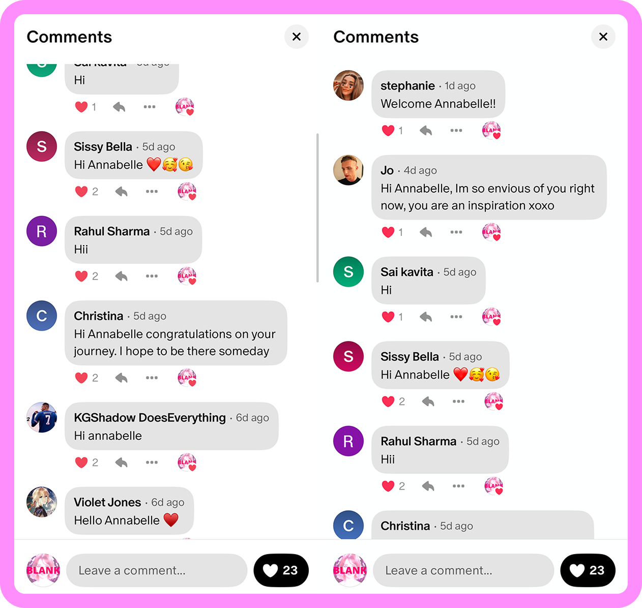 Girls welcoming a new member