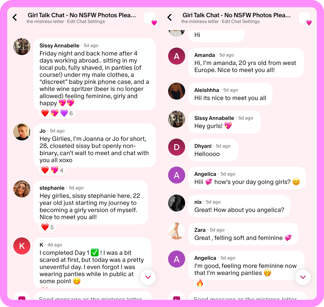 Girls chatting freely