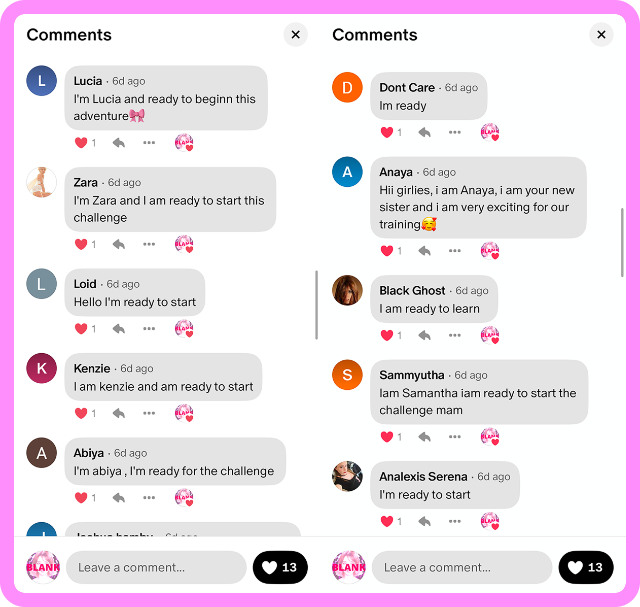 Daily challenge comments