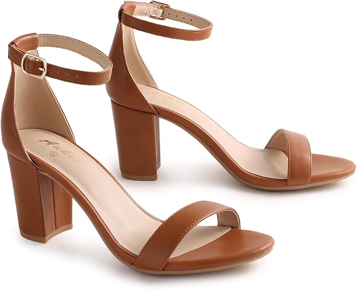 Ankle-Strap Block Heels