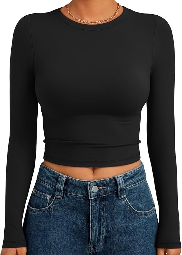 Long-Sleeve Crop Top