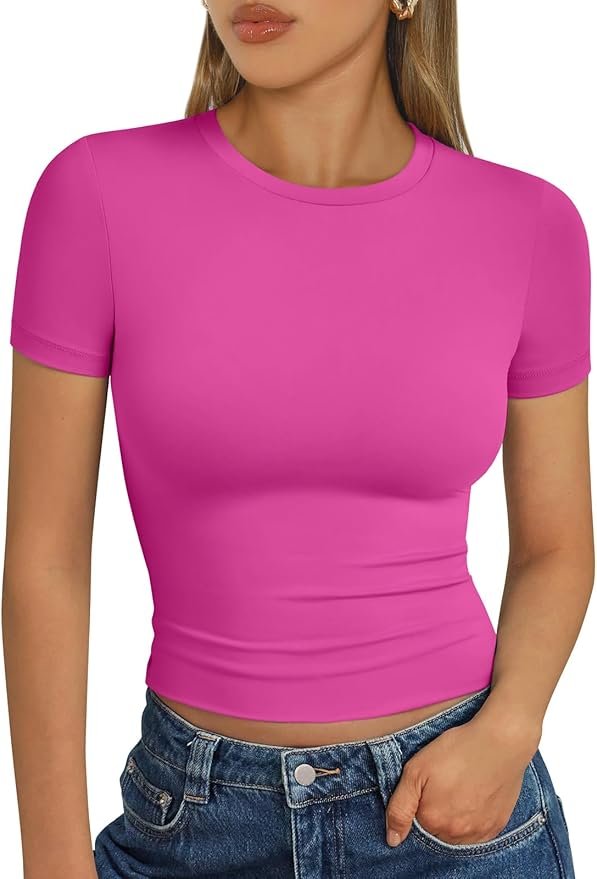 Cute Fitted Baby Tee Crop Top