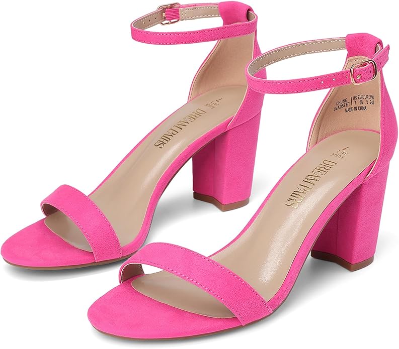 Pink Block Heels