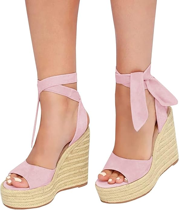 Pink Wedge Heels