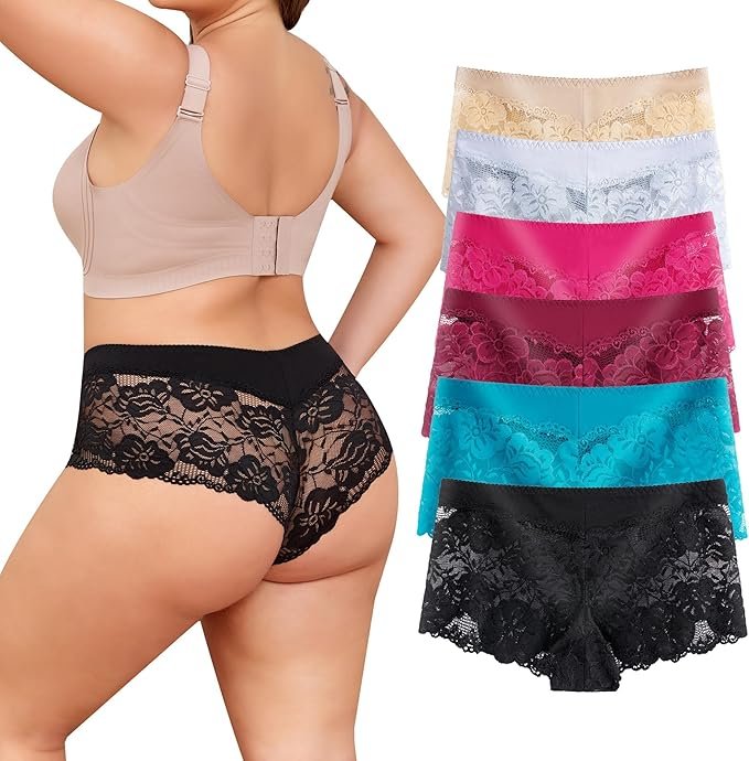 Plus-Size Stretch Lace Panties