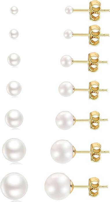 Classic Pearl Stud Earrings