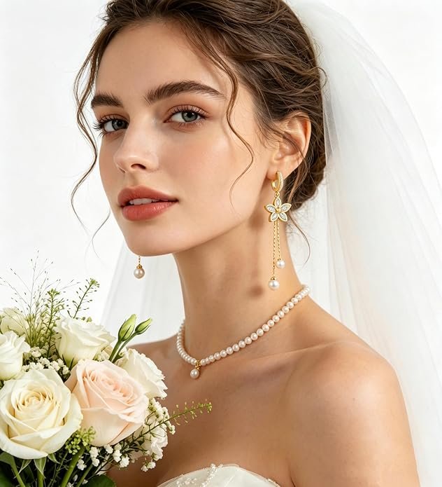 Dangly Crystal Drop Earrings