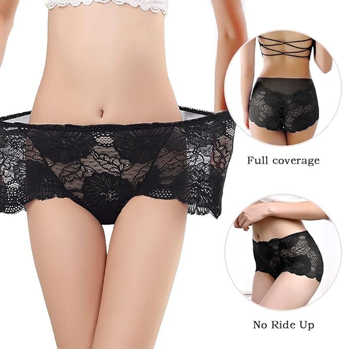 Full-Coverage Lace Brief Panties