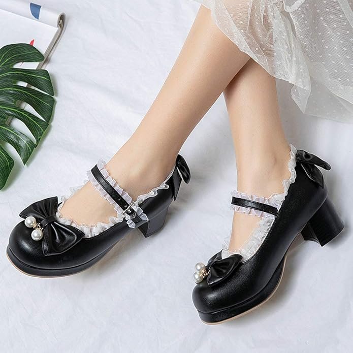 Mary Jane Block Heel Shoes